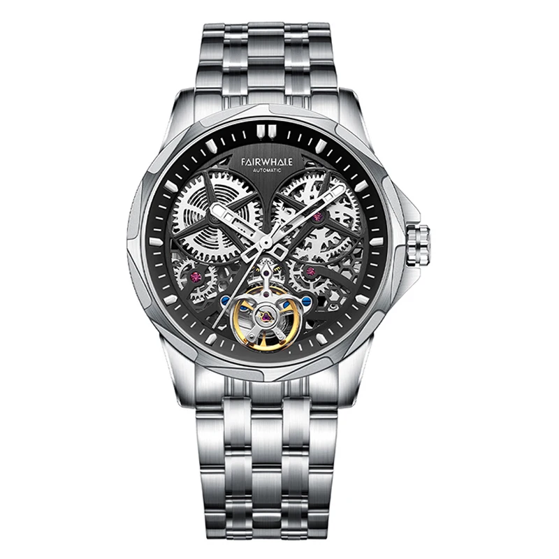 Men&#39;s Manual Tourbillon Mechanical Watch  Full Skeleton Wrist Luminous Automatic - £79.52 GBP