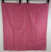 Vintage Woman Transparent Polyester Sheer Square Red Pink Scarf Handkerc... - $4.94