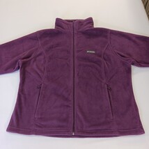 Columbia Sportswear XL1322 Women’s Wine Fleece Jacket Zipper Pocket Logo Size 2X image 15