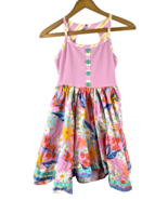 Matilda Jane Dress Size 12 Girls Knit Floral Fit &amp; Flare Polka Dot Pink ... - $732.38 MXN