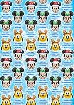 MICKEY MOUSE Emoji Personalised Christmas Gift Wrap -Mickey Mouse Wrappi... - £4.31 GBP