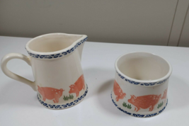 price Kensington potteries classics cream and sugar pig designs  - £15.81 GBP