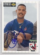 Carlos Baerga Signd Autographed 1994 Upper Deck Collectors Choice card - $9.60