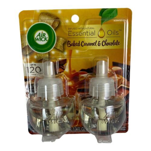 Primary image for Air Wick Essential Plug Scented Oil Baked Caramel Chocolate 2 Refills