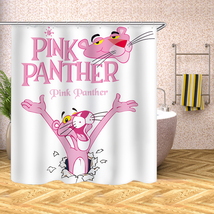 Pink Panther Waterproof Shower Curtain Sets Polyester Bathroom Decor Curtain 70&quot; - £13.50 GBP+