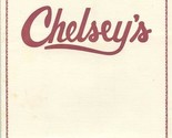 Chelsey&#39;s Restaurant Dinner Menu 1990&#39;s - £11.01 GBP