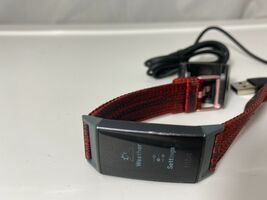 Fitbit Charge 3 Fitness &amp; Activity Tracker Red Woven Band Small Gray Gym... - $24.95
