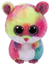 Ty Beanie Boos Rodney Hamster Rainbow Tie Dye Stuffed Plush Toy 6&quot; MWMT NWT Tags - £14.86 GBP