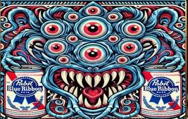 Pabst Blue Ribbon Beer Retro Vintage Sign 8x12 inches  Mancave Garage cc - $452.20 MXN