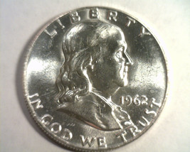 1962-D FRANKLIN HALF DOLLAR UNCIRCULATED UNC. ORIGINAL COIN BOBS COINS F... - $19.00