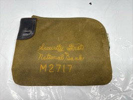 VTG Security First National Bank Embroidered Bank Bag  NO KEY - $923.82 MXN