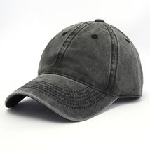 HOT Black Dyed Washed Retro Cotton - Plain Polo Baseball Ball Cap Hat Un... - £12.60 GBP