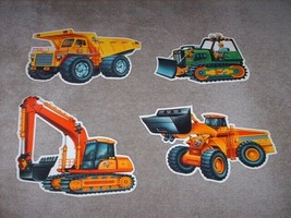 Vintage The Beistle Co. Construction Equipment Die Cut Double Sided Made in USA  - £34.09 GBP