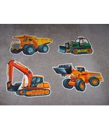 Vintage The Beistle Co. Construction Equipment Die Cut Double Sided Made... - £33.53 GBP