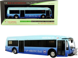 Proterra ZX5 Battery-Electric Transit Bus #65 Chicago Illinois Blue The Bus &amp; Mo - £42.72 GBP