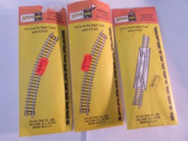 Atlas N Scale Trains 3 #2532 Rerailers &amp; 2520 11&quot;Radius Curved Track Pac... - $33.88 CAD