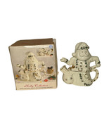 Santa Stacking Teapot w/Sugar &amp; Creamer Madison &amp; Max Holly Collection C... - $16.82