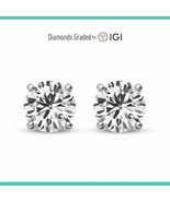 2 Cts Lab Grown Trending HPHT VVS-VS White Gold 14K White Gold Studs for... - $696.92 CAD+