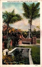 1930 Miami FL-Florida Ponce De Leon Plaza Coral Gables Vintage Postcard a3 - £17.72 GBP