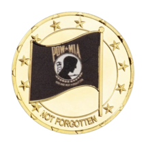 Not Forgotten POW MIA Souvenir United Statea Flag Veteran Military Coin - £7.38 GBP