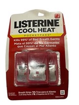 Listerine Cool Heat PocketPaks Cinnamon Breath Strips 3 Pack 72 Strips - £38.67 GBP