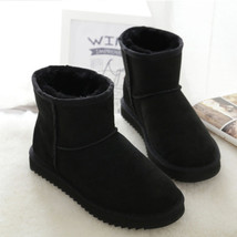 Waterproof australia winter warm shoes non slip rubber sole 100 genuine cowhide leather thumb200