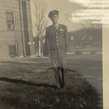 Found Black And White Photo Man In Military Uniform 1944 WW2 - £7.06 GBP