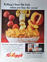 Kellogg&#39;s free fruit offer - fruit &#39; n cereal time again! 1964 Vintage p... - £6.80 GBP