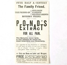 Pond&#39;s Extract Pain Medicine NYC 1897 Advertisement Victorian Medical AD... - $369.57 MXN