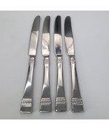 Oneida CADENCE Oval &amp; Bands Glossy 18/10 4- Dinner Knives 9 5/8&quot; - $33.20