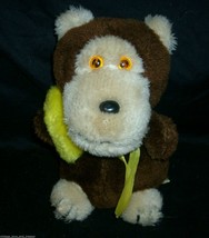 8&quot; Vintage Brown Monkey Chimp Ape B EAN Bag Of Lois Stuffed Animal Plush Toy Tan - £16.44 GBP