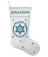 Happy Hanukkah Stocking, Personalized Hanukkah Stocking, Hanukkah Gift Idea - £28.47 GBP
