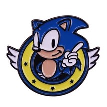 Sonic the Hedgehog Game Sonic Classic Circle Logo Enamel Metal Pin NEW U... - £6.16 GBP