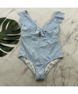 Kona Sol Target Womens One Piece Swimsuit Size L New Blue White Stripe R... - $32.79 CAD