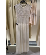 ZARA BNWT 2025. ECRU EMBROIDERED FLORAL COMBINED DRESS VISCOSE. 6895/277... - $133.17