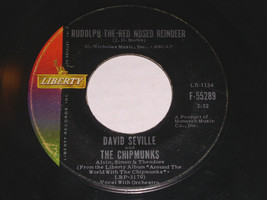 David Seville Chipmunks Rudolph The Red Nosed Reindeer Spain 45 Rpm Record - £12.85 GBP