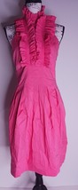 BCBGMAXAZRIA Women Pink Cotton Halter Neck Sleeveless Knee Length Dress ... - $364.37 MXN