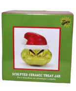 Grinch Sculpted Ceramic Cookie &amp;Treat Jar - $51.42 CAD