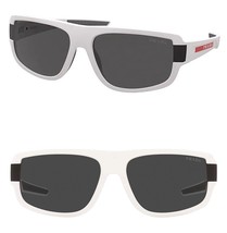 Prada 03W Linea Rossa Impavid Sport Sunglasses White Pilot Wrap Unisex PS03WSF - £233.45 GBP