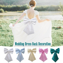 Bride Wedding Dress Back Bowknot Accessories Princess Dress Exhibition B... - £12.62 GBP