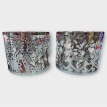 NEW Slatkin &amp; Co Lot of 2 Designed Candle Holders in Silver - $19.00