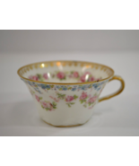 Wright Tyndale Van Roden Haviland Coffee Tea Cup Pink Roses Blue Lobelia... - £18.99 GBP