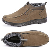Men Winter Snow Boots Warm Casual Shoes Plus Loafers Boots Winter Shoes Warm Mal - £38.88 GBP