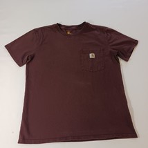 Carhartt 103067 643 Original Fit Men's Brown Cotton Workwear T-Shirt Sz M(8-10) image 8