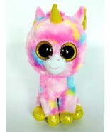 Ty Beanie Boo Fantasia Pink Unicorn Glitter Eyes Plush Animal 2015 7&quot; - $27.10 CAD