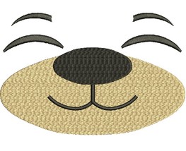 Muzzle with closed eyes  Machine Embroidery Designs, instantly download - $3.45 CAD
