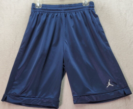 Jordan Basketball Shorts Mens Small Blue 100% Polyester Slit Logo Elasti... - £18.42 GBP