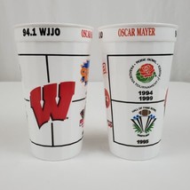 (2) Wisconsin Badger 90&#39;s Bowl Games Souvenir Plastic Cups 16oz Oscar Ma... - £11.36 GBP