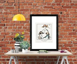 Home Decor Vintage Fashion Illustration of Three Hats Art Poster Print 14x18 in - $18.95