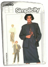 Simplicity 7090 Misses 12 Blouse. Skirt, Pants, Jacket  Sewing Pattern Uncut - £7.32 GBP